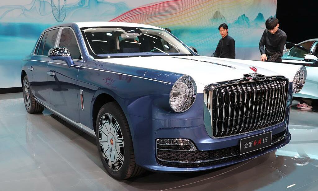 Hongqi L5 thế hệ mới giới thiệu tại triển lãm ôtô Thượng Hải, Trung Quốc. Ảnh: Autohome
